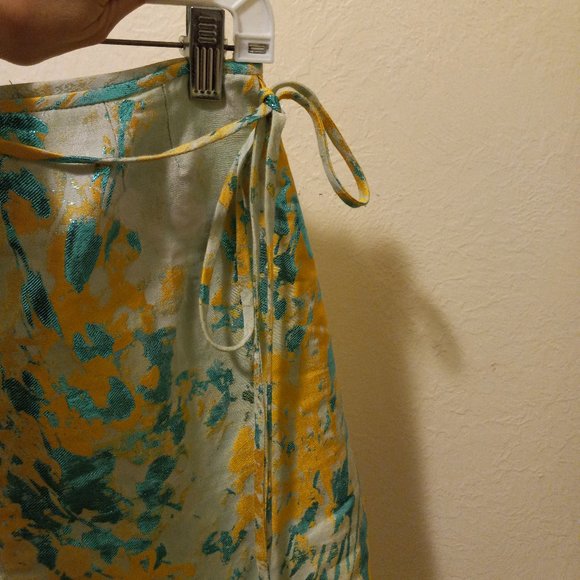 Douglas Hannant Paintbrush Stroke/Splatter Wrap Skirt Abstract Wearable Art - Picture 7 of 15